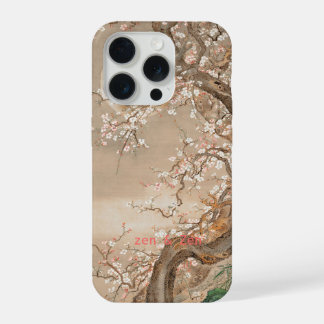 Plum Blossom I Japaness art I Pink and Vintage iPhone 15 Pro Case
