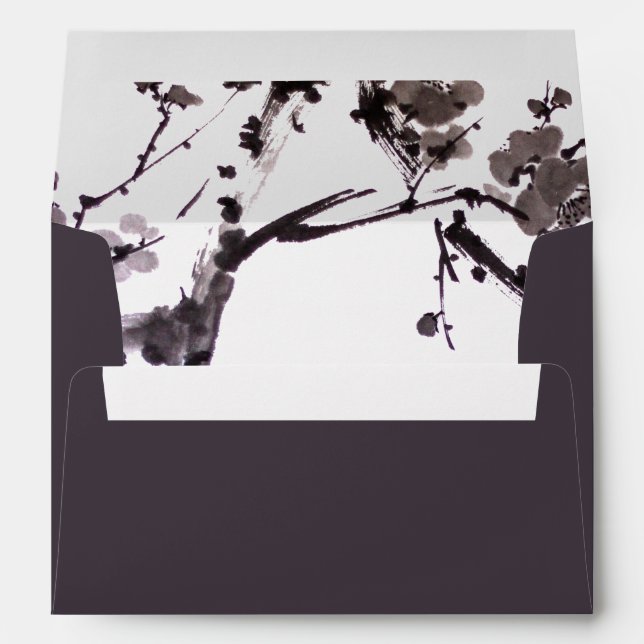Plum blossom sumie envelope (Back (Bottom))