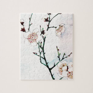 Plum Branches with Blossoms Ukiyo-e Asia Asian Art Jigsaw Puzzle
