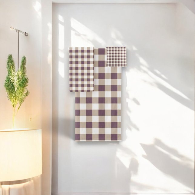 Plum Buffalo Plaid Holiday Bath Towel (Creator Uploaded)