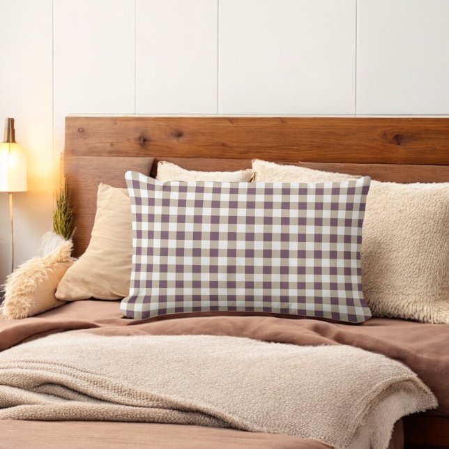 Plum Buffalo Plaid Holiday Lumbar Pillow (Creator Uploaded)