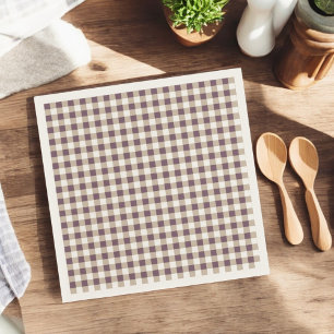 Plum Buffalo Plaid Holiday Napkin