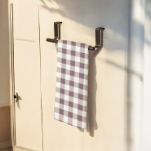 Plum Buffalo Plaid Kitchen Towel for Home Decor