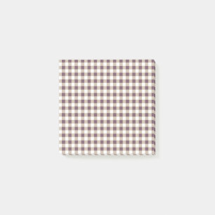 Plum Buffalo Plaid Post-it Notes for Stylish Notes