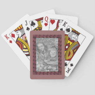 Plum Celtic Design Frame Photo Template Playing Cards