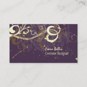 Plum & Chocolate swirls Business Card