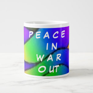 PLUM COLORED ROSE FLOWER PEACE ART LARGE COFFEE MUG