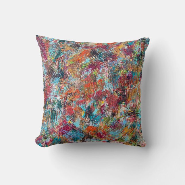 Plum Crazy 16 x 16 Poly Throw Pillow (Front)