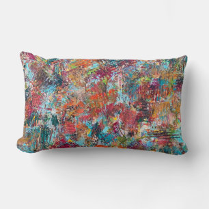 Plum Crazy Poly Lumbar Throw Pillow