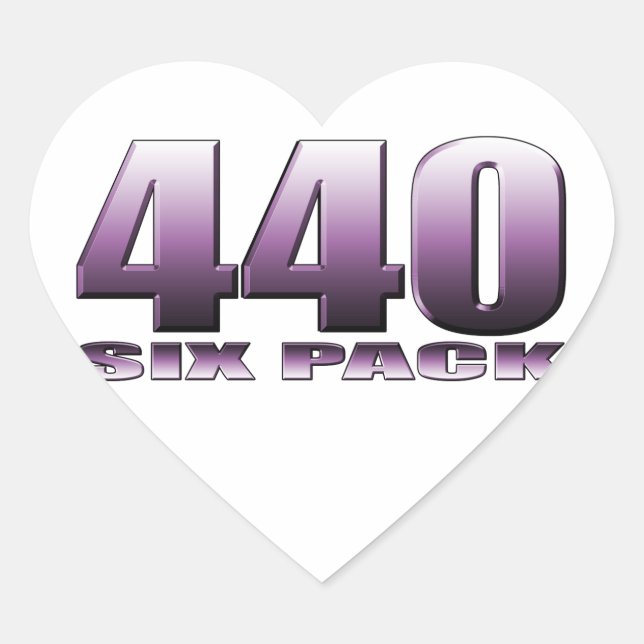 plum crazy purple mopar heart sticker (Front)