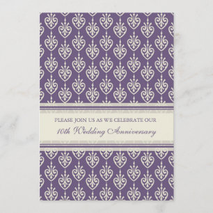 Plum Cream 10th Anniversary Party Invitation