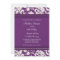 Plum Damask 80th Birthday Party Invitations