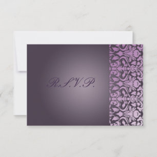 Plum Damask/RSVP RSVP Card