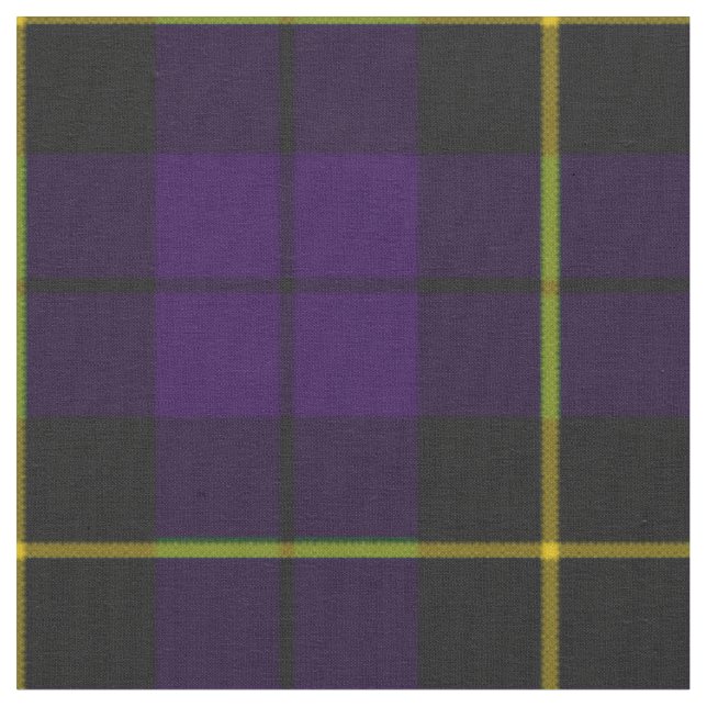 Plum dark purple and black plaid fabric (Close Up)