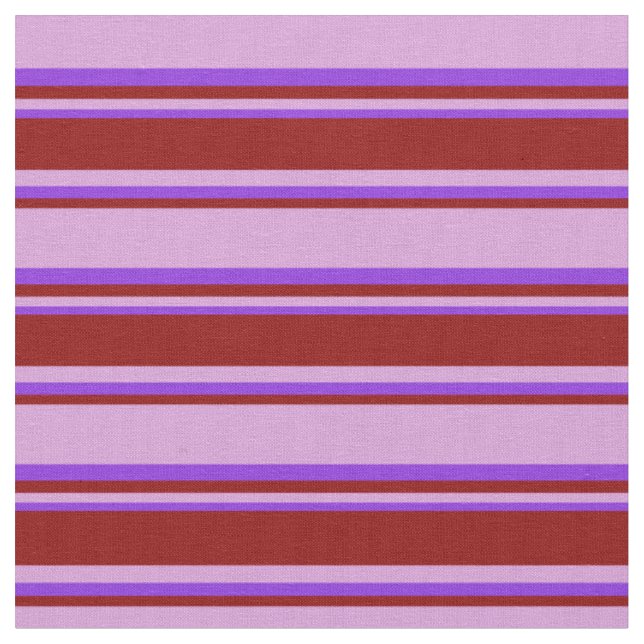 Plum, Dark Red, and Purple Coloured Lines Fabric (Close Up)