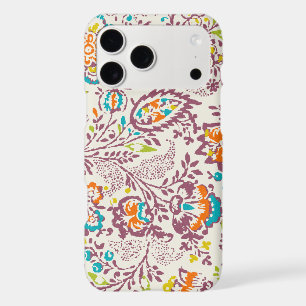 Plum d'ivoire vert bleu Turquoise Damas motif flor