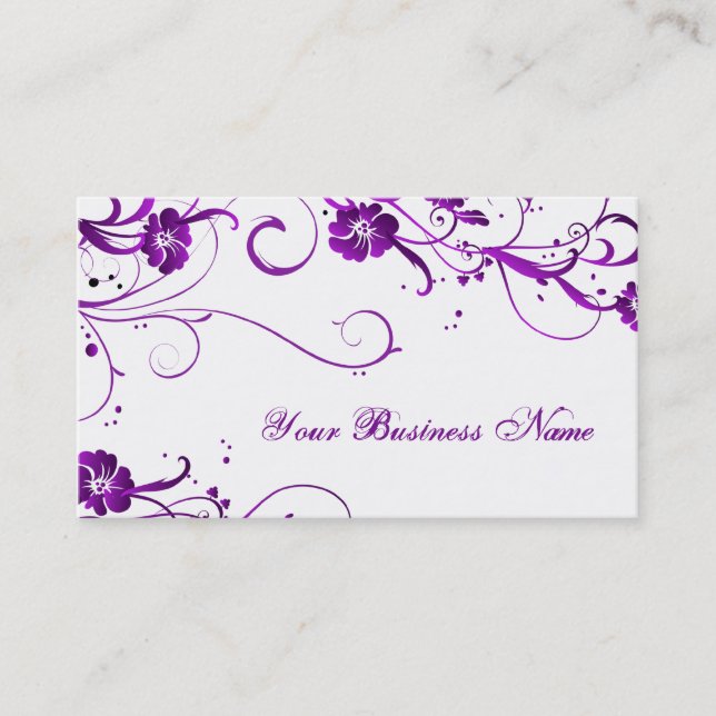 plum elegance business card (Front)