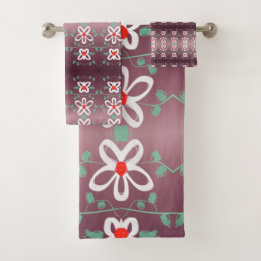 Plum élégant et Flore rouge