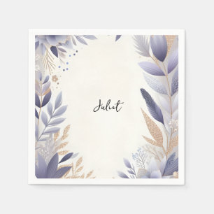 Plum Fall Summer Lavender Sage Bridal Shower Napkin