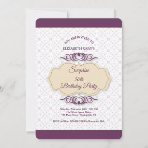 Plum Fantasy Invitation