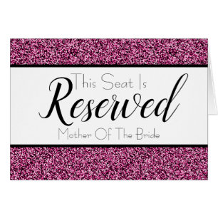 Plum Faux Glitter Reserved Seat Wedding Sign