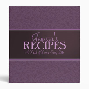 Plum Filigree Recipe Binder