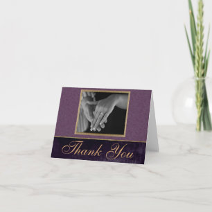 Plum Filigree Thank You Card