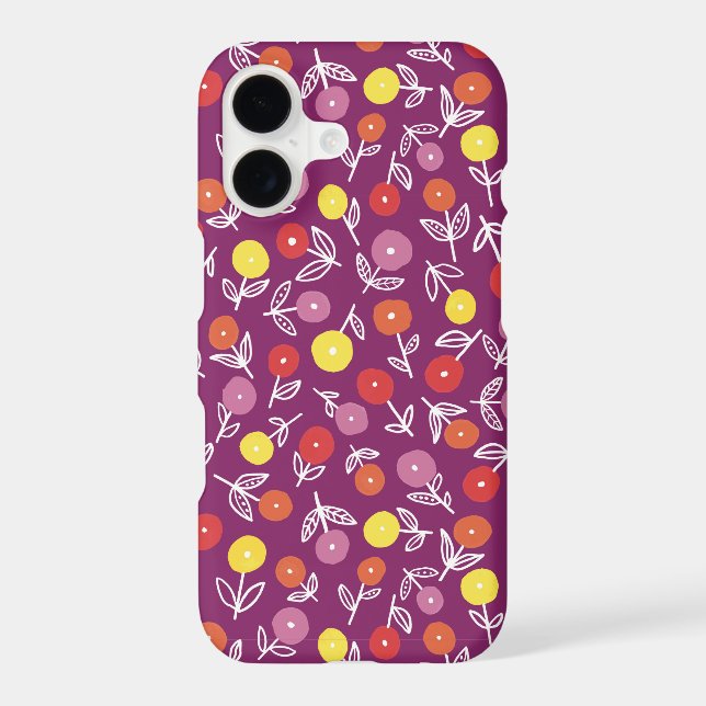 Plum Floral coque iphone (Verso)