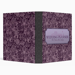 Plum Floral Wedding Planner & Organizer Binder