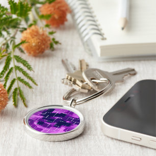 "Plum" Geometric Art Keychain