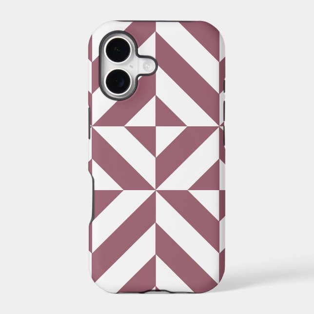 Plum Geometric Deco Cube Pattern (Back)