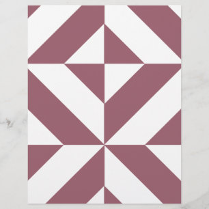 Plum Geometric Deco Cube Scrapbook Paper
