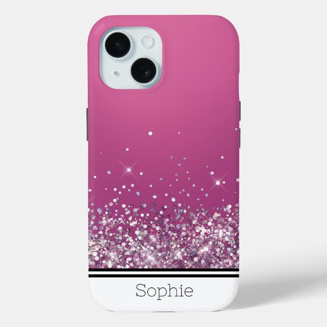 Plum Glitter Custom Samsung Case-Mate iPhone Case (Back)