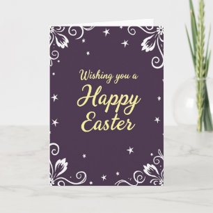 Plum Happy Easter Faux Foil Card