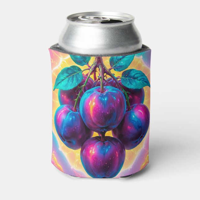 Plum illustration  can cooler (Can Back)