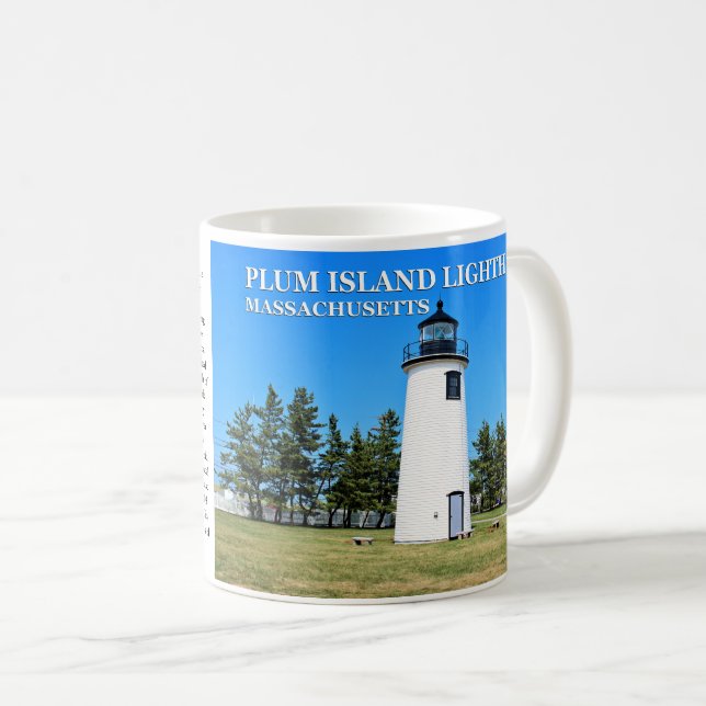 Plum Island Lighthouse, Massachusetts Mug (Front Right)