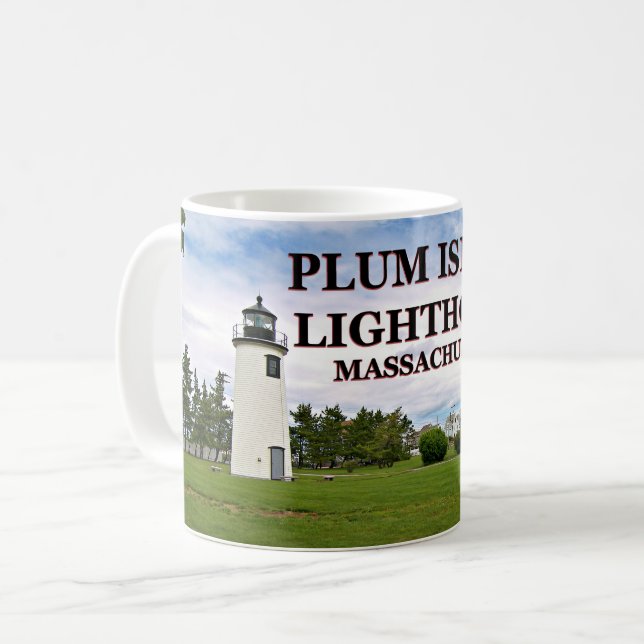Plum Island Lighthouse, Massachusetts Mug (Front Left)