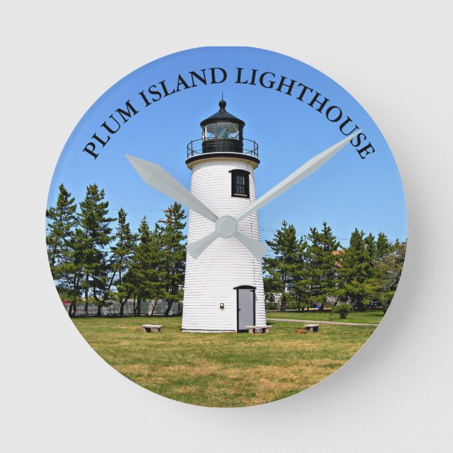 Plum Island Lighthouse, Massachusetts Wall Clock (Front)