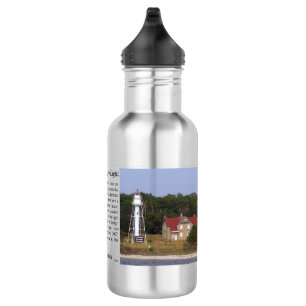 Plum Island Rear Range Light water bottle