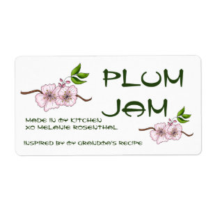 Plum Jam Jar Label (Customize)