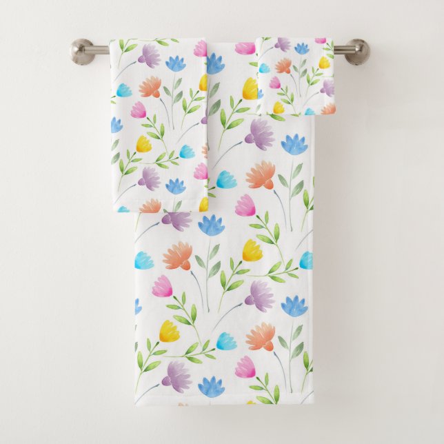 Plum jaune rose Peach bleu rose Motif floral (En situation)