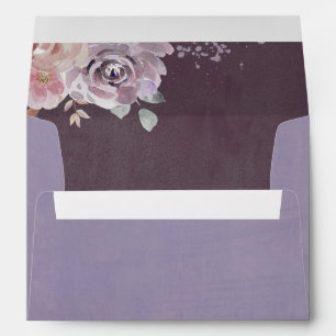 Plum Lavender and Mauve Wedding Envelopes