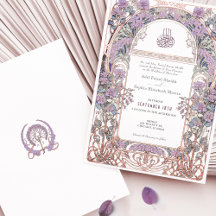 Plum Lilac Art Nouveau Inspired Islamic Wedding