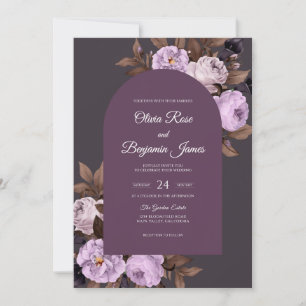Plum Lilac Bloom Wedding Invitation