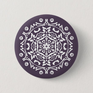 Plum Mandala 2 Inch Round Button