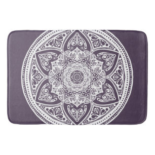 Plum Mandala Bath Mat