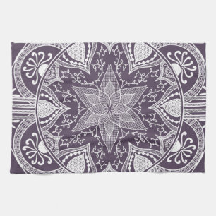 Plum Mandala Kitchen Towel
