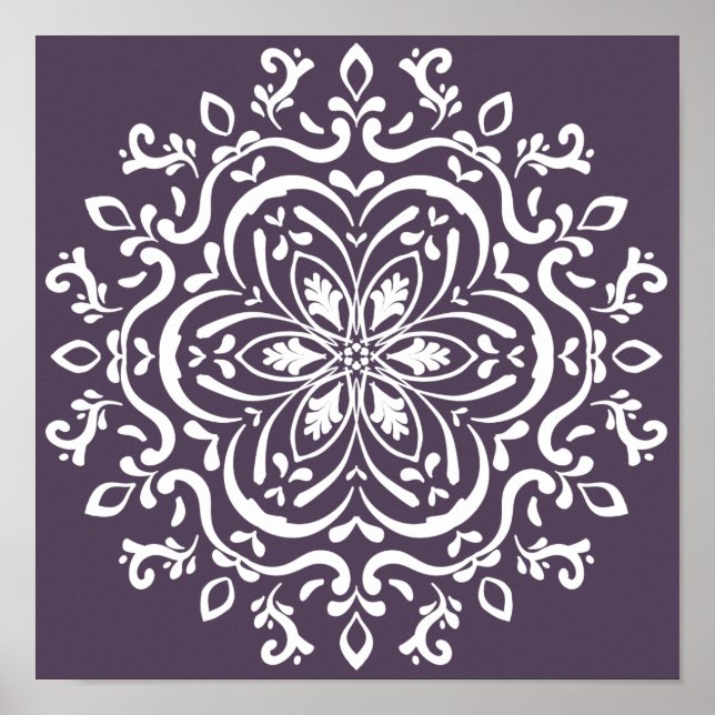 Plum Mandala Poster (Front)