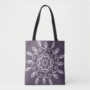 Plum Mandala Tote Bag