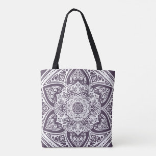 Plum Mandala Tote Bag